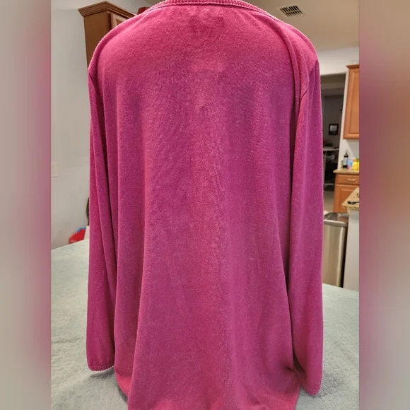 NEW Per Se WOMENS Pink Braided sides Sweater-SOZE 2XL - NWT - Picture 6 of 13